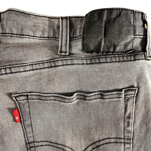 Rare Blank Tab Levis 541 Athletic Fit Stretch Jeans Color Faded Gray Size 38x34 - Picture 4 of 9
